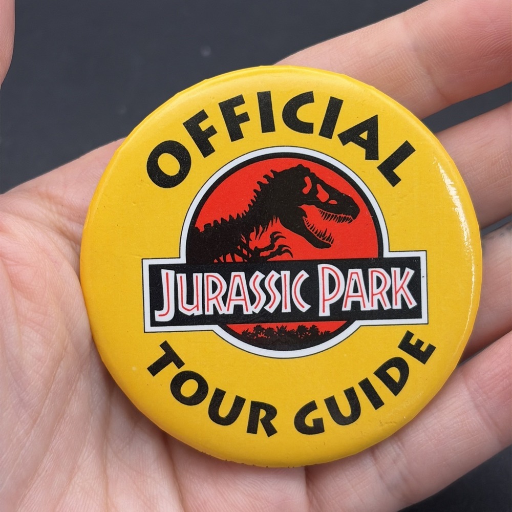 Jurassic Park Official Tour‎ Guide Movie Dinosaurs Button Pin